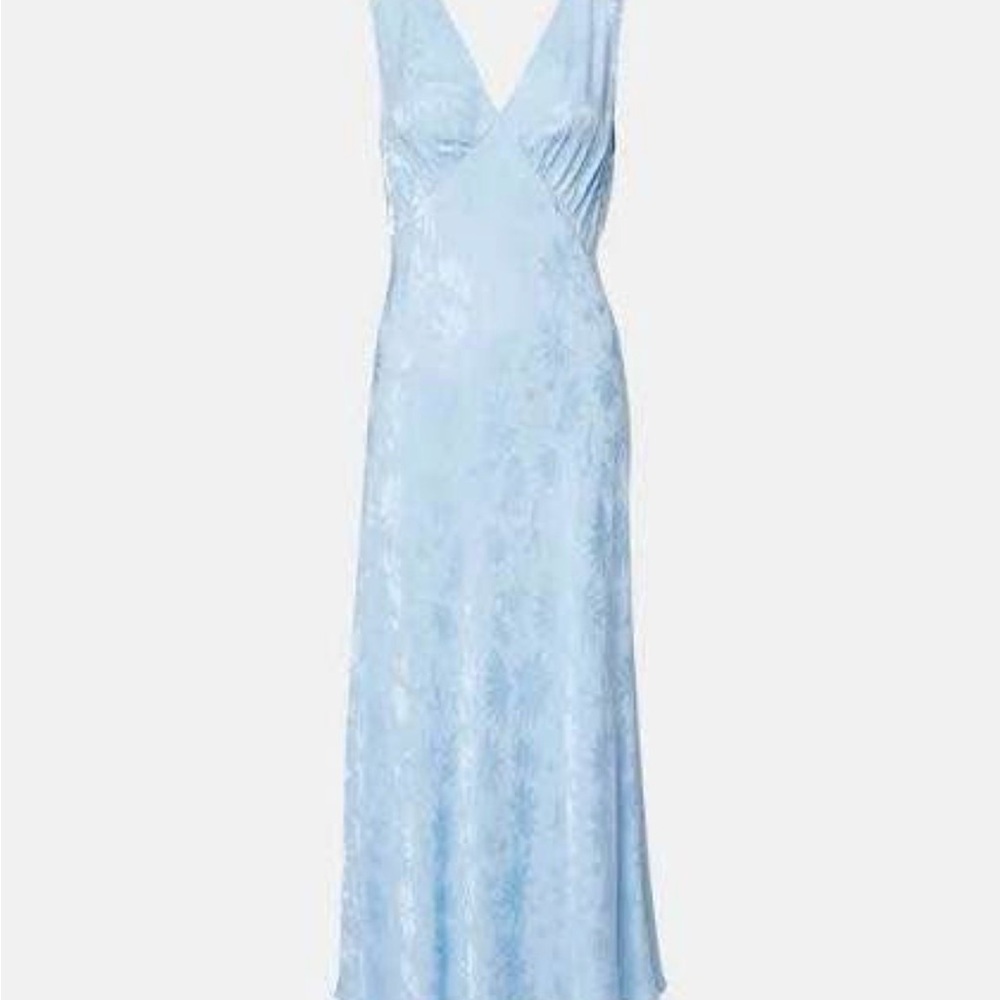 RIXO Light Blue Midi Dress Size 14 NEW never worn